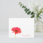 Aangepaste daisy Floral-platte notitiekaarten Kaart (Staand voorkant)