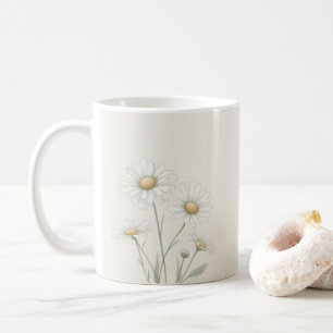 Aangepaste Daisy Flower Koffiemok