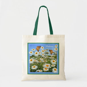 Aangepaste Daisy Meadow Canvas tas aangepaste teks