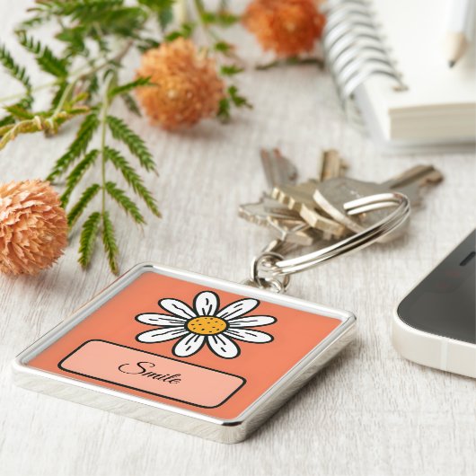 Aangepaste Daisy Sleutelhanger Schattigee Hand get (Zijkant)