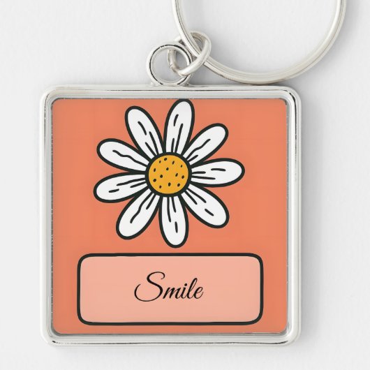 Aangepaste Daisy Sleutelhanger Schattigee Hand get (Voorkant)