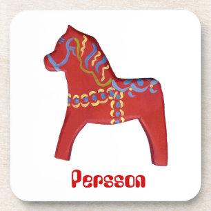 Aangepaste Dala Horse Onderzetter Set