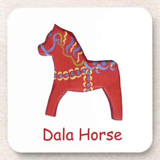 Aangepaste Dala Horse Onderzetter Set (Voorkant)