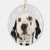 Aangepaste Dalmatiër Hond Foto Keramisch Ornament (Links)