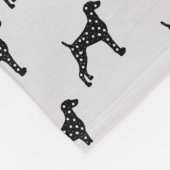Aangepaste Dalmatische Hond Silhouet Fleece Deken (Hoek)