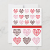 Aangepaste Damask Valentijnse uitnodiging (Achterkant)