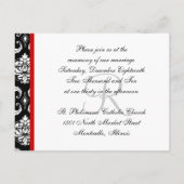 Aangepaste Damask Wedding Ceremony Briefkaart (Achterkant)