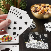 Aangepaste Damask Weduwfotokaarten Pokerkaarten (Insitu)