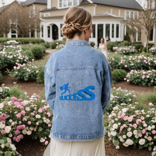 Aangepaste dames denim jas (Jean jas), Denim Jacket (Huwelijk Achterkant)