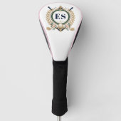 Aangepaste Dames Elegant Monogram Golfheadcover (Voorkant)