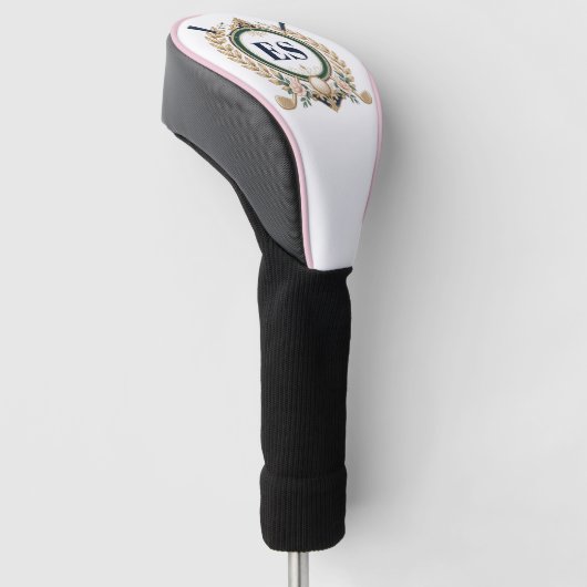 Aangepaste Dames Elegant Monogram Golfheadcover (Schuin)