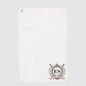 Aangepaste Dames Elegante Monogram Golfhanddoek (Voorkant)