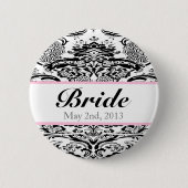 Aangepaste damesbridepin ronde button 5,7 cm (Voorkant)