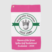 Aangepaste Damesgolftoernooi creëren Golfhanddoek (Voorkant)