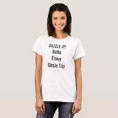 Aangepaste dameskringloop bovenblanco t-shirt (Voorkant volledig)