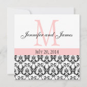 Aangepaste damesmonogram voor bruiloft kaart (Voorkant)