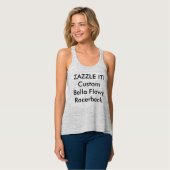 Aangepaste damesvlek met racerback bovenblank tanktop (Volledige Voorkant)