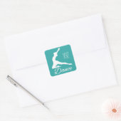 Aangepaste DANCE-stickers voor monogram en kleur Vierkante Sticker (Envelop)