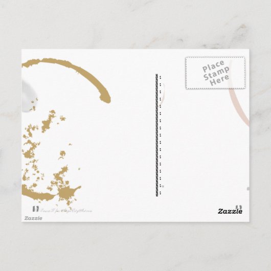Aangepaste dank Grunge Coffe Stain Briefkaart (Achterkant)