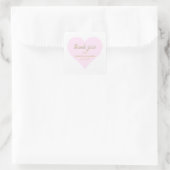 Aangepaste Dank Je Diamanten Roze Hart Vierkante Sticker (Tas)