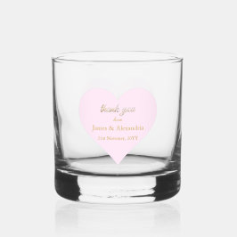 Aangepaste Dank Je Diamanten Roze Hart Whisky Glas
