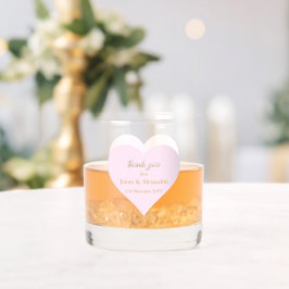 Aangepaste Dank Je Diamanten Roze Hart Whisky Glas