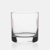 Aangepaste Dank Je Diamanten Roze Hart Whisky Glas (Links)