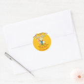 Aangepaste "Dank je"-feest voor 21e verjaardag "Gr Ronde Sticker (Envelop)
