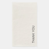 Aangepaste Dank Je Tekst Minimalistische Sjabloon Servet (Voorkant)