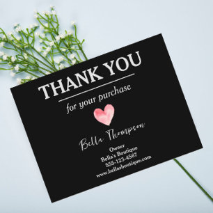 Aangepaste Dank Je Voor Uw Zakelijke Bestelling Briefkaart