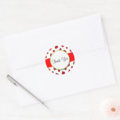 Aangepaste Dank Je Wel Aardbei Patroon Sticker (Envelop)