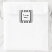 Aangepaste Dank Je Wel Grijs Zwart Strepen Sticker (Tas)