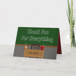 Aangepaste Dank Je Wel Onderwijzer Schoolbord Bedankkaart