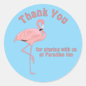 Aangepaste dank je wel Tropisch strand thema Ronde Sticker (Voorkant)
