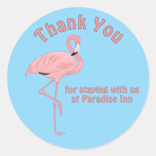 Aangepaste dank je wel Tropisch strand thema Ronde Sticker (Voorkant)