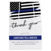 Aangepaste dank Politieagent Pensioen Medium Cadeauzakje (Achterkant)