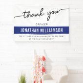 Aangepaste dank Politieagent Pensioen Spandoek (Insitu)