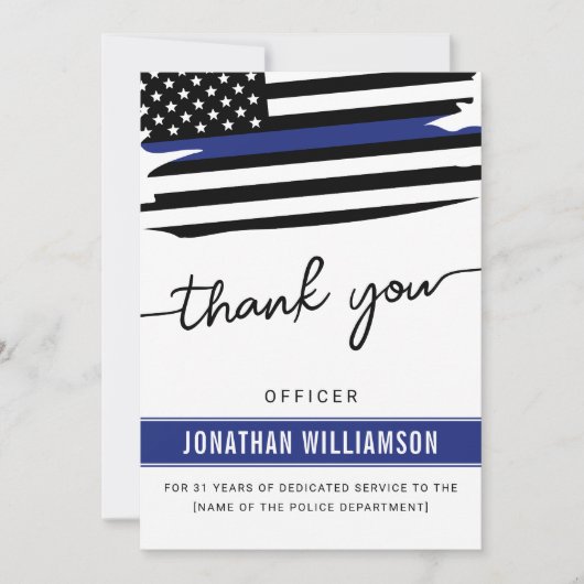 Aangepaste dank Politieagent Pensioengeschenk (Voorkant)