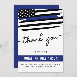 Aangepaste dank Politieagent Pensioengeschenk