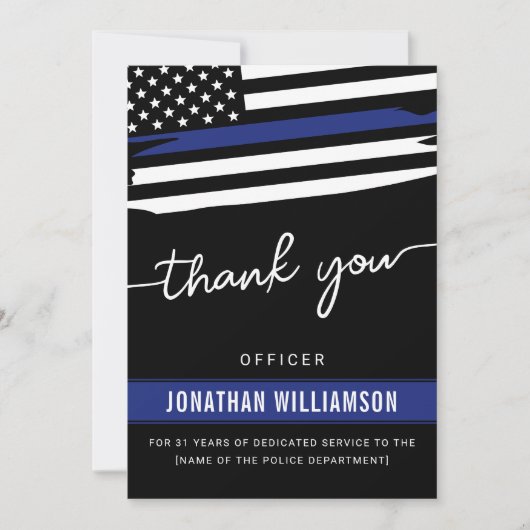 Aangepaste dank Politieagent Pensioengeschenk (Voorkant)