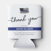 Aangepaste dank Politieagent Pensioengeschenk Blikjeskoeler (Achterkant)