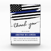 Aangepaste dank Politieagent Pensioengeschenk Fotoblokken (Voorkant)