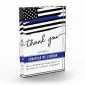 Aangepaste dank Politieagent Pensioengeschenk Fotoblokken (Links)