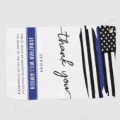 Aangepaste dank Politieagent Pensioengeschenk Golfhanddoek (Horizontaal)