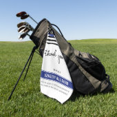 Aangepaste dank Politieagent Pensioengeschenk Golfhanddoek (Groen)