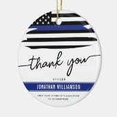 Aangepaste dank Politieagent Pensioengeschenk Keramisch Ornament (Links)