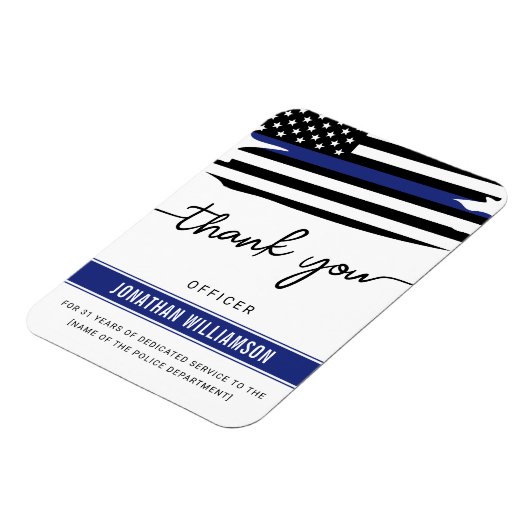 Aangepaste dank Politieagent Pensioengeschenk Magneet (Linkerzijde)