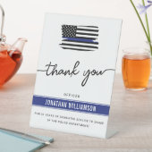 Aangepaste dank Politieagent Pensioengeschenk Reclamebord Met Voetstuk (Insitu)