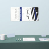 Aangepaste dank Politieagent Pensioengeschenk Spandoek (Beurs)