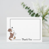 Aangepaste dank u Aussie Schattigee Dog Note Kaart (Staand voorkant)